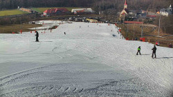 Horní část sjezdovky skiareálu Hlubočky