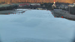 Horní část sjezdovky skiareálu Hlubočky