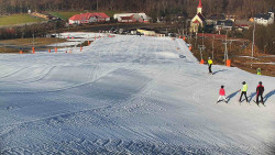 Horní část sjezdovky skiareálu Hlubočky