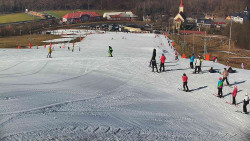 Horní část sjezdovky skiareálu Hlubočky