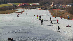 Horní část sjezdovky skiareálu Hlubočky