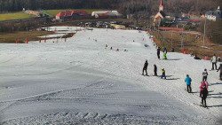 Horní část sjezdovky skiareálu Hlubočky