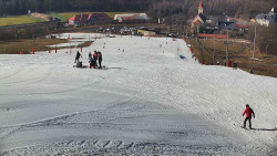 Horní část sjezdovky skiareálu Hlubočky