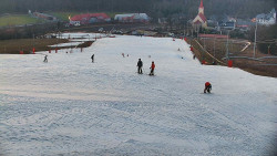 Horní část sjezdovky skiareálu Hlubočky