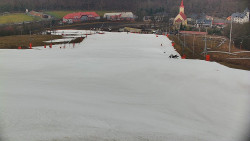 Horní část sjezdovky skiareálu Hlubočky