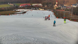 Horní část sjezdovky skiareálu Hlubočky