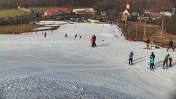 Horní část sjezdovky skiareálu Hlubočky