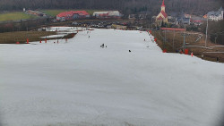 Horní část sjezdovky skiareálu Hlubočky