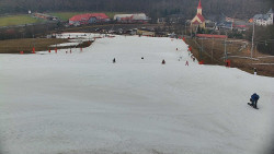 Horní část sjezdovky skiareálu Hlubočky