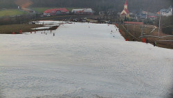 Horní část sjezdovky skiareálu Hlubočky