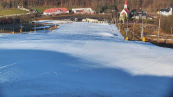 Horní část sjezdovky skiareálu Hlubočky