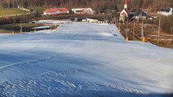 Horní část sjezdovky skiareálu Hlubočky