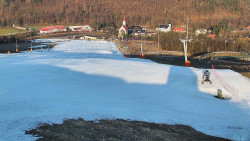 Horní část sjezdovky skiareálu Hlubočky