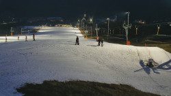 Horní část sjezdovky skiareálu Hlubočky