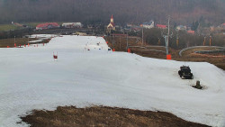 Horní část sjezdovky skiareálu Hlubočky