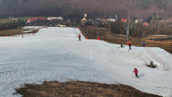 Horní část sjezdovky skiareálu Hlubočky