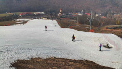 Horní část sjezdovky skiareálu Hlubočky