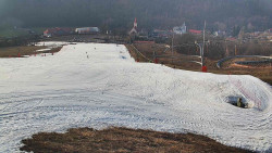 Horní část sjezdovky skiareálu Hlubočky