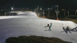 Horní část sjezdovky skiareálu Hlubočky