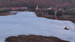 Horní část sjezdovky skiareálu Hlubočky