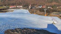 Horní část sjezdovky skiareálu Hlubočky