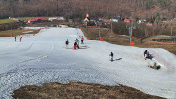 Horní část sjezdovky skiareálu Hlubočky