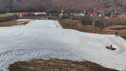 Horní část sjezdovky skiareálu Hlubočky