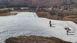 Horní část sjezdovky skiareálu Hlubočky