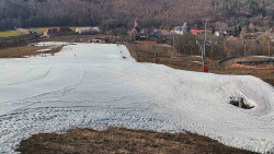 Horní část sjezdovky skiareálu Hlubočky