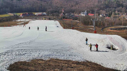 Horní část sjezdovky skiareálu Hlubočky