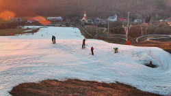 Horní část sjezdovky skiareálu Hlubočky