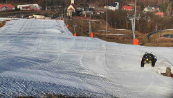 Horní část sjezdovky skiareálu Hlubočky