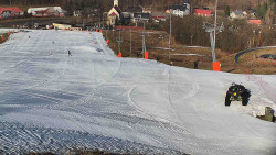 Horní část sjezdovky skiareálu Hlubočky