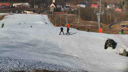 Horní část sjezdovky skiareálu Hlubočky