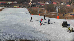 Horní část sjezdovky skiareálu Hlubočky