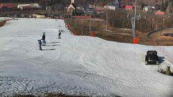 Horní část sjezdovky skiareálu Hlubočky