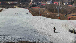 Horní část sjezdovky skiareálu Hlubočky