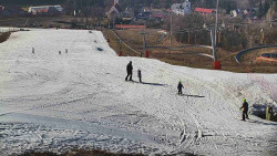 Horní část sjezdovky skiareálu Hlubočky