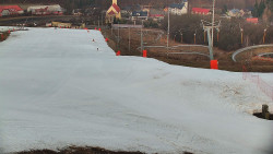 Horní část sjezdovky skiareálu Hlubočky