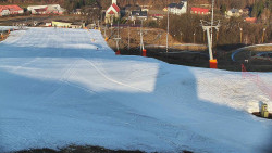 Horní část sjezdovky skiareálu Hlubočky