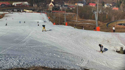 Horní část sjezdovky skiareálu Hlubočky