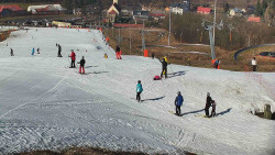 Horní část sjezdovky skiareálu Hlubočky