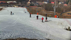 Horní část sjezdovky skiareálu Hlubočky