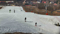 Horní část sjezdovky skiareálu Hlubočky