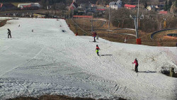 Horní část sjezdovky skiareálu Hlubočky