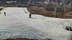 Horní část sjezdovky skiareálu Hlubočky