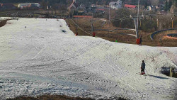 Horní část sjezdovky skiareálu Hlubočky