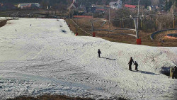 Horní část sjezdovky skiareálu Hlubočky