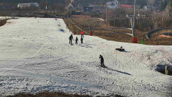 Horní část sjezdovky skiareálu Hlubočky