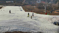 Horní část sjezdovky skiareálu Hlubočky